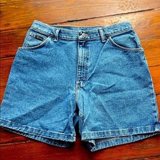 Vintage Wrangler long inseam hi rise denim jean jort shorts sz 12