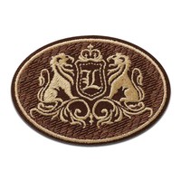 Wappen LöWen - AufnäHer, BüGelbild, AufbüGler, GrößE: 4,8 X 7 Cm
