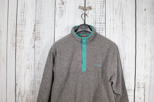 LL Bean Unisex Classic Snap Fleece Pullover Jacket Gray Women's XL Men's Large - Picture 2 of 7
