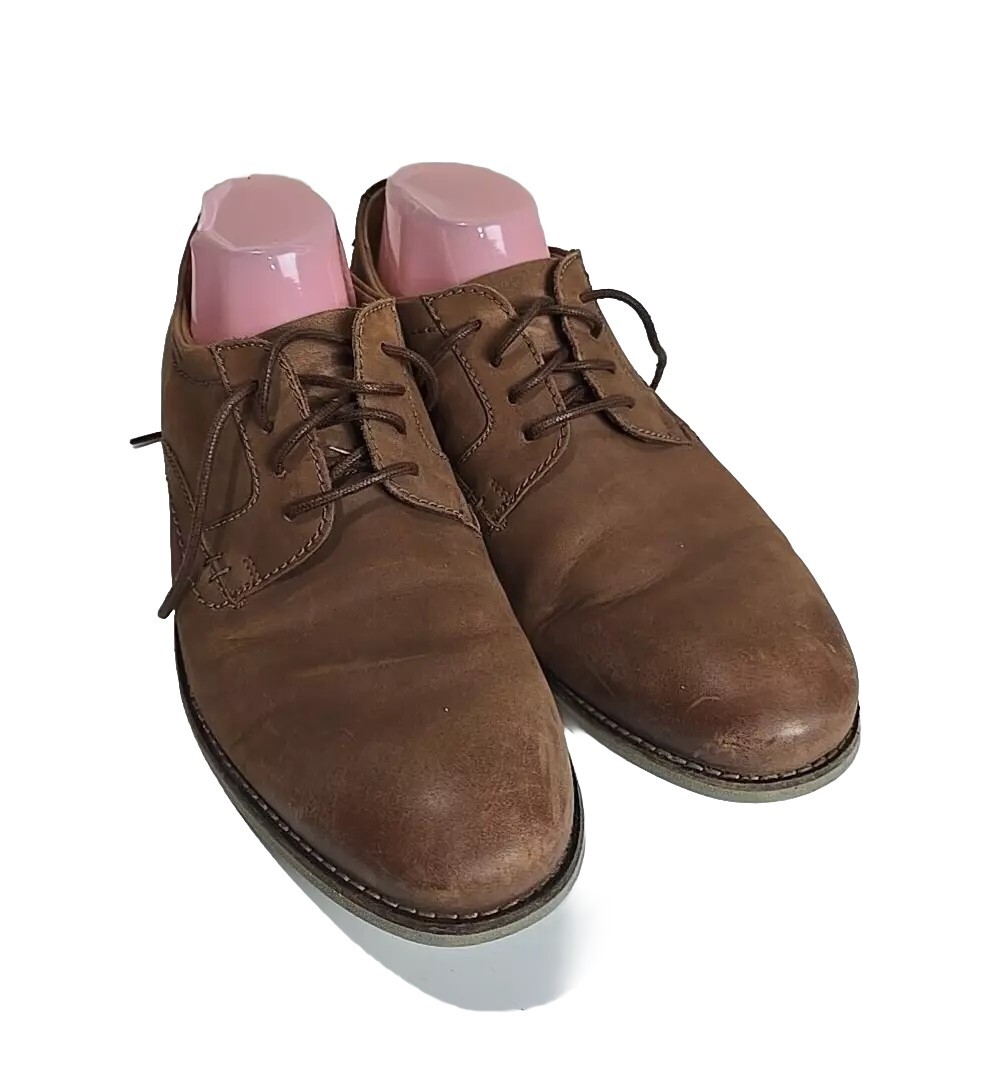 Clarks Brown Leather Lace Up Oxford Comfort Casual Dress  display picture 1