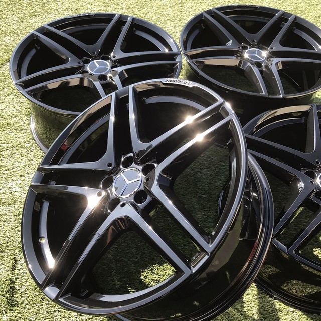 20 AMG MERCEDES S63 S65 S550 Rims Wheels Black Set 4 Genuine for