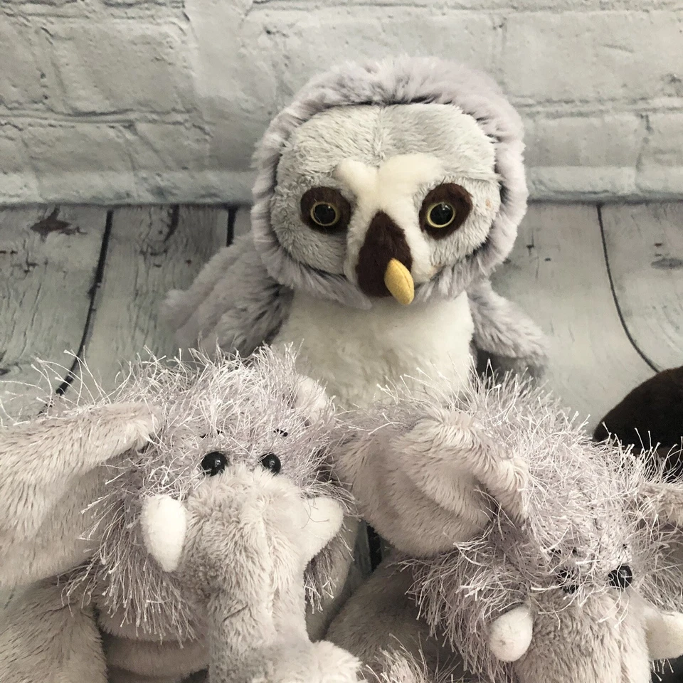 Ganz Webkinz Plush Lot No Code Elephant Pig Cocoa Dino Gray Owl Yorkie Hippo Lil - Image 3 of 4