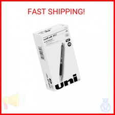 uni-ball 207 Retractable Gel Pens Bold Point, 1mm, Black, 12 Pack