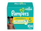Pampers Swaddlers Soft Baby Diapers, Size 5 (104 Count)