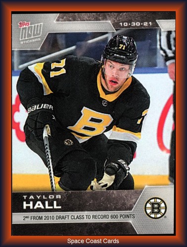 2021/22 Topps Now NHL STICKER #59 TAYLOR HALL 600 PTS BRUINS