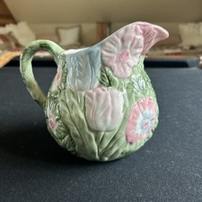 Ceramic Pitcher Vintage Kaiton Floral Pattern Easter Color Vase