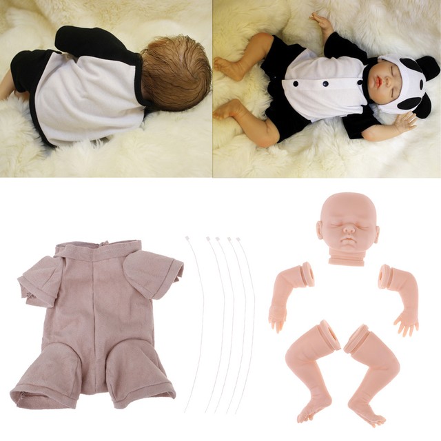 18'' Doll Cloth Body & Vinyl Reborn Doll Baby Unpainted Body Limbs DIY