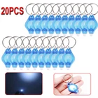 20Pcs LED Mini Keychain Flashlight Key Ring Light Bright Torch Christmas Gifts