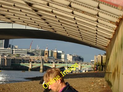 Foto 12x8 Blick auf die Millennium Bridge und Cannon Street Station von th c2014