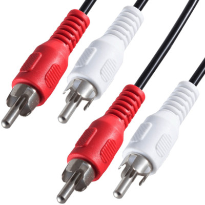 CINCHKABEL / AUDIOKABEL / STEREO / 2 x 2 CINCHSTECKER / RCA / 0.5 Meter - NEU