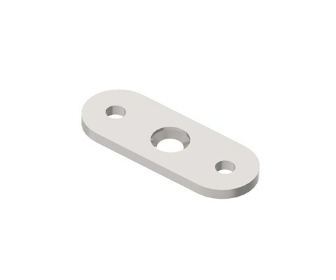 Rohrstütze Edelstahl Kugelring Pfosten flach Gelenk Handlauf Halter Wand Stift - Bild 16 von 21