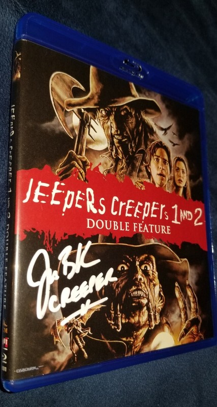 Jeepers Creepers Double Feature BLU RAY Autographed by JONATHAN BRECK ACTOR