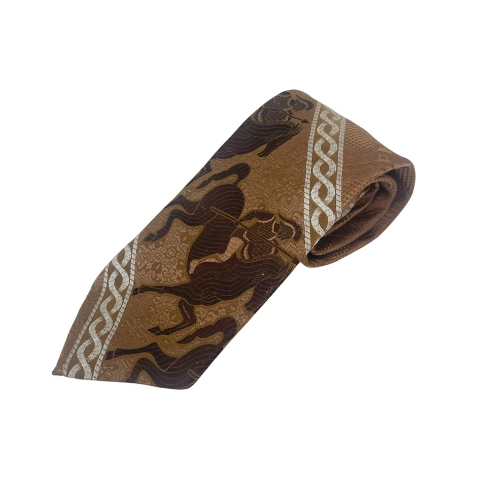 Коллекция Jordan Marsh 1970-е Trojan Warrior Tie Horse and Soldier Grandpa Core - Изображение 4 из 4