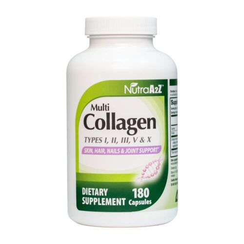 Multi Collagen Pills 1735mg -180 Collagen Capsules (60 Servings) - Types I, I...