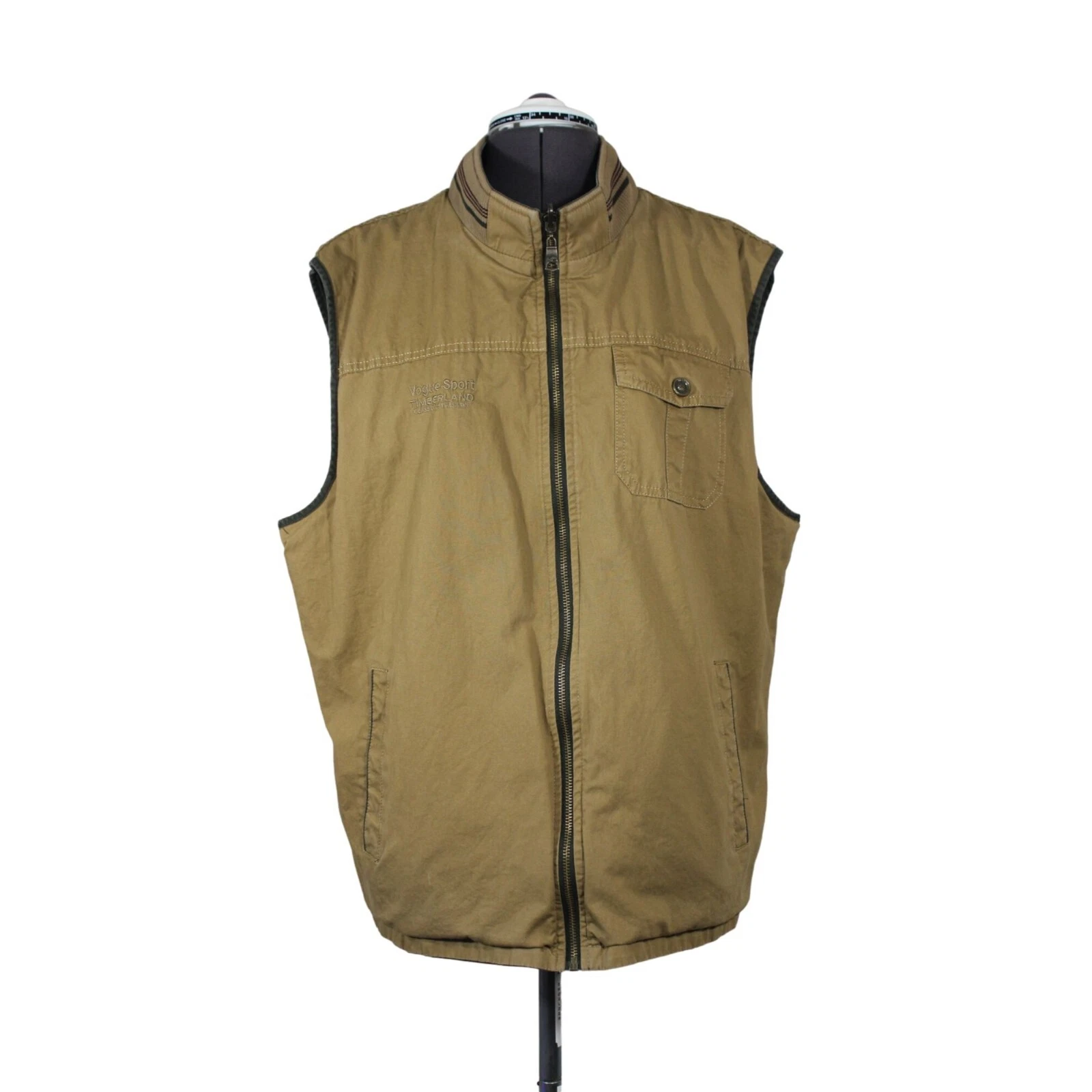 Reversible cotton twill full zip front hunting fishing sport utility vest XL/XXL