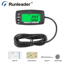 Digital Tachometer Hour Meter Max rpm&Maintenance Reminder Generator Motorcycle