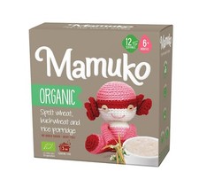 MAMUKO Organic Porridge - Spelt, Buckwheat  Rice 6-9Months , 200g