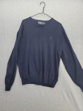 Polo Ralph Lauren Mens Exclusive of Decoration Pullover L Navy Blue Knit Sweater