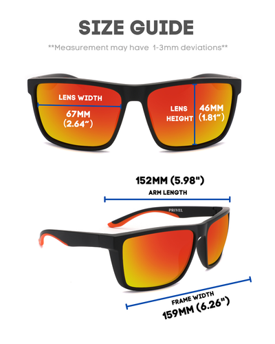 Privel XXL Größe Extra Large Sport polarisierte Sonnenbrille für große breite Köpfe UV400 - Bild 39 von 54