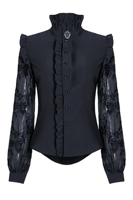 トップス vintage black 3D lace high neck blouse vintage black 3D lace high neck blouse