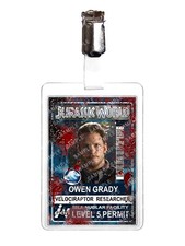 Jurassic World Owen Grady Blood Ingen ID Badge Dinosaur Cosplay Prop Halloween