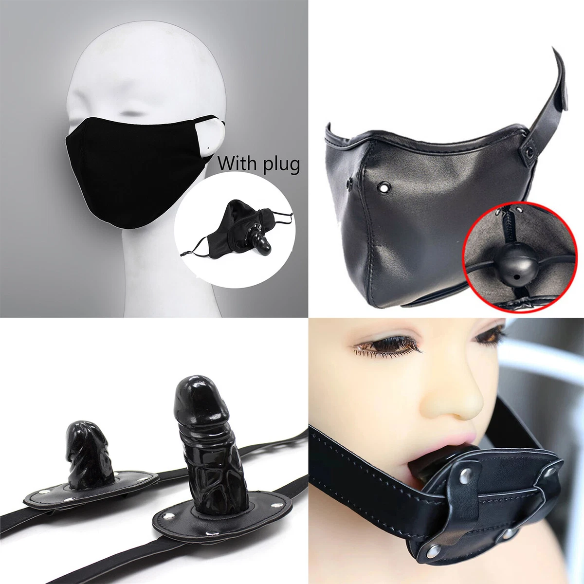 Dildo gag mask