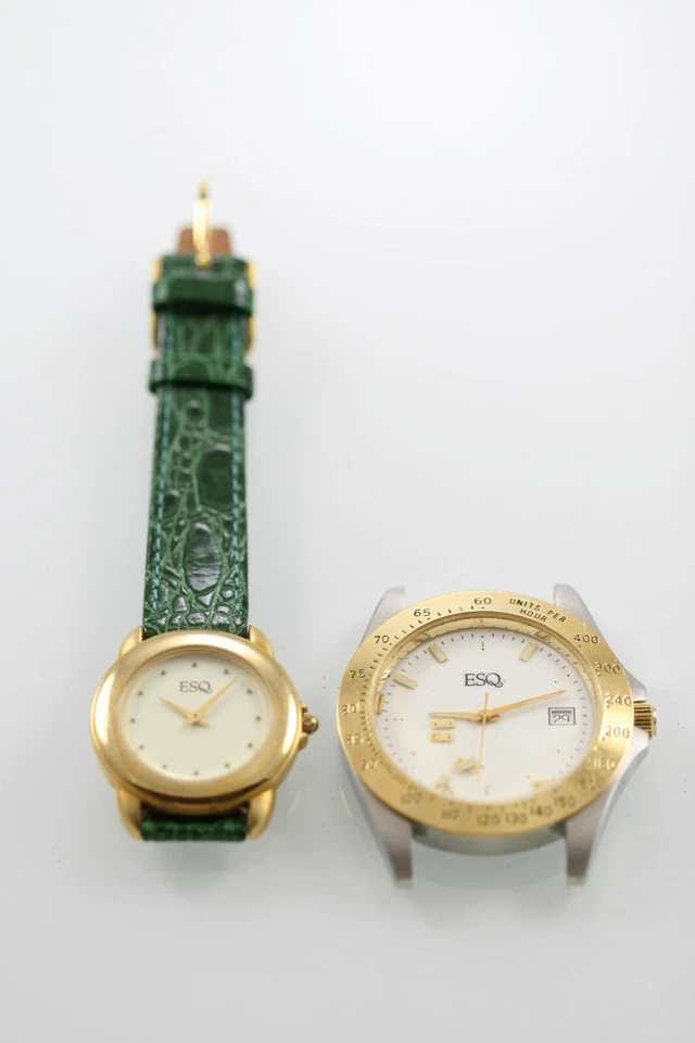 ESQ by MOVADO 女式金色银色不锈钢电池防水无工作 — 第 2/3 张图片