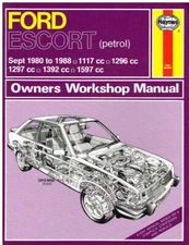 FORD ESCORT MK3 MK4 INCL XR3 XR3i RS TURBO CABRIO VAN (1980-88) WORKSHOP MANUAL