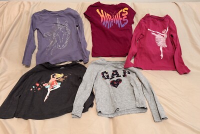 5T toddler girls long sleeve Shirts, GAP And Old Navy. 5 Items