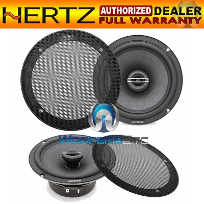 pkg HERTZ CENTO CX165 6.5'' 210W 2-WAY TETOLON TWEETERS COAXIAL SPEAKERS + GRILLS