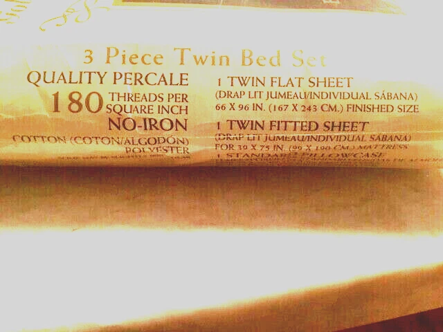 5*ESTADO NUEVO Juego de 3 camas individuales Royale Gold Juego de sábanas ajustables planas funda de almohada Foto 4 de 4