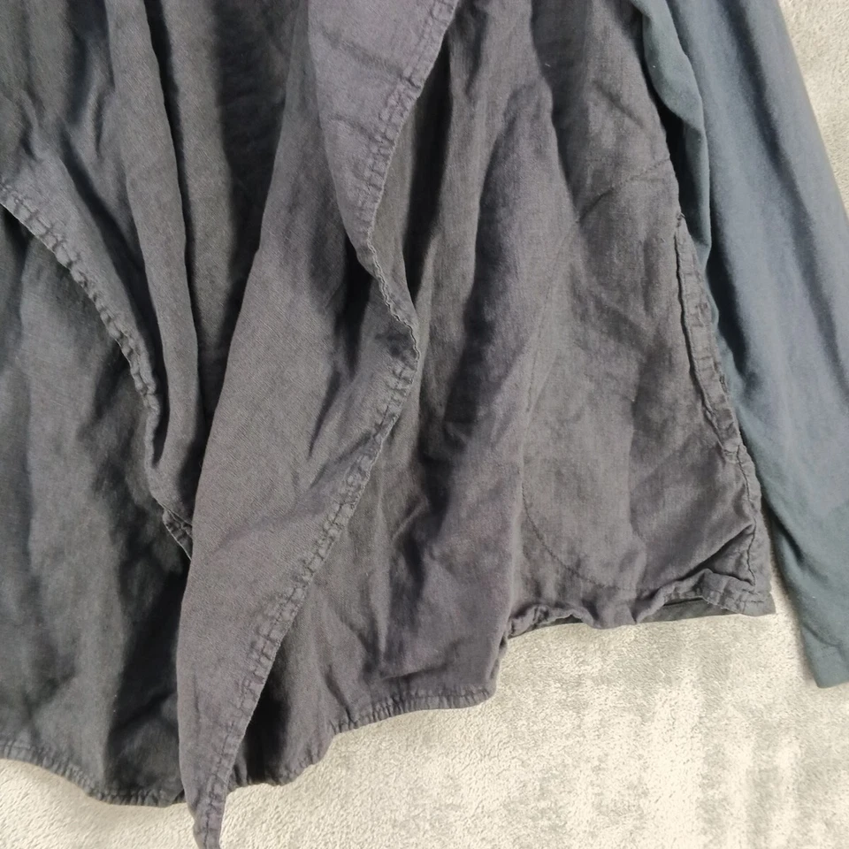 Blazer FLAX 100 % Lino Talla Grande XS (0-2) Mujer Tejido Informal Gris Oficina Foto 4 de 4