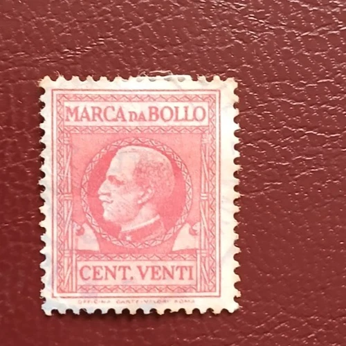 1930s ITALY fiscal & revenue stamp 20c used - Picture 1 of 2