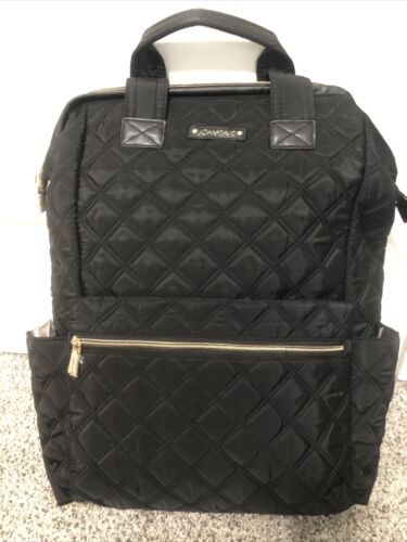 Joan & David Quilted Backpack Large New Travel Toiletry Bag Bonus $190 Retail - Photo 1/8