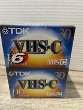 TDK HG Ultimate VHS-C TC-30 Camcorder Video Tape - Pack of 6