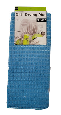(15'' x 20'') New Microfiber Dish Drying Mat - Blue