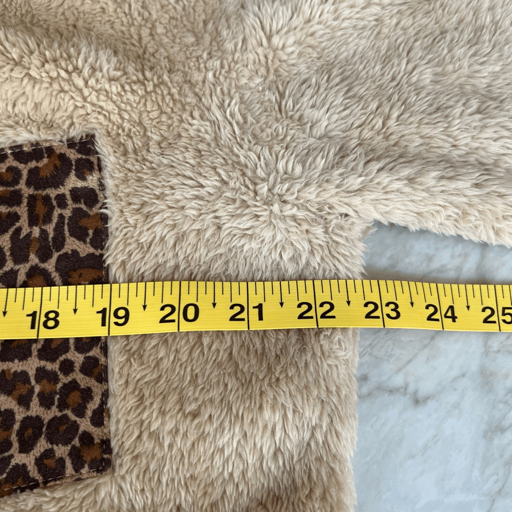Warm Leopard Patchwork Zipper Pocket Button Front… - image 6