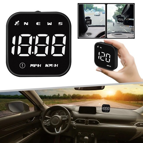 Digital Speedometer Universal GPS Car HUD Head Up Display MPH Overspeed Alarm - Picture 1 of 12