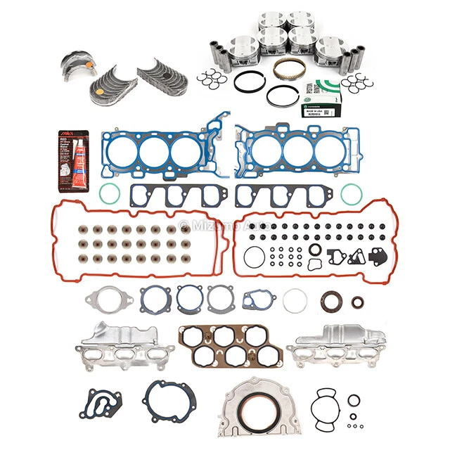 Juego completo de juntas cojinetes de pistones aptos para 04-09 Buick Cadillac GMC Saturn 3,6 L DOHC Foto 2 de 4