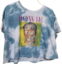 David Bowie T-Shirt Size 2X Tie-Dye Crop Rock Retro Band Tee