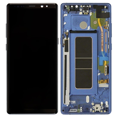 LCD Display Touch Screen Digitizer Assembly With Frame For Galaxy Note 8 - Blue