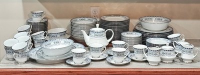 Noritake Burlington 2081 China EXCELLENT Cond 1940s Never Used Platinum Trim