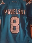 Reebok San Jose Sharks Joe Pavelski #8 Autographed Hockey Jersey Blue Medium
