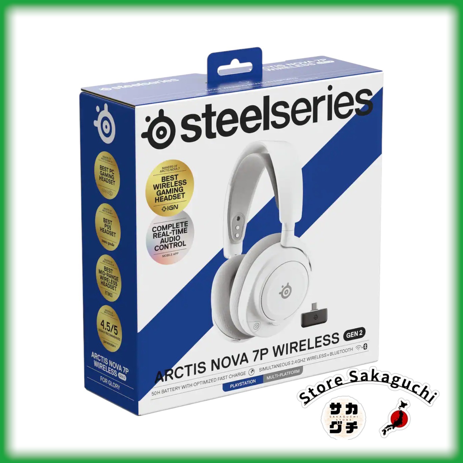 SteelSeries Arctis Nova 7P Gen2 Wireless Gaming Headset White for PlayStation5 4