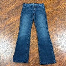 7 For All Mankind Jeans Womens 29 Boot Cut Low Rise Dark Wash Stretch 29x32