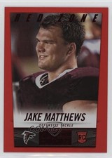 2014 Panini Hot Rookies Rookie Red Zone 2/20 Jake Matthews #375 18m3