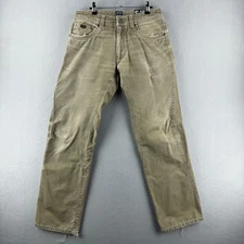 Kuhl Pants Mens 32x32 (Fits 31x31) Beige Cotton Outkast Distressed Outdoor Work
