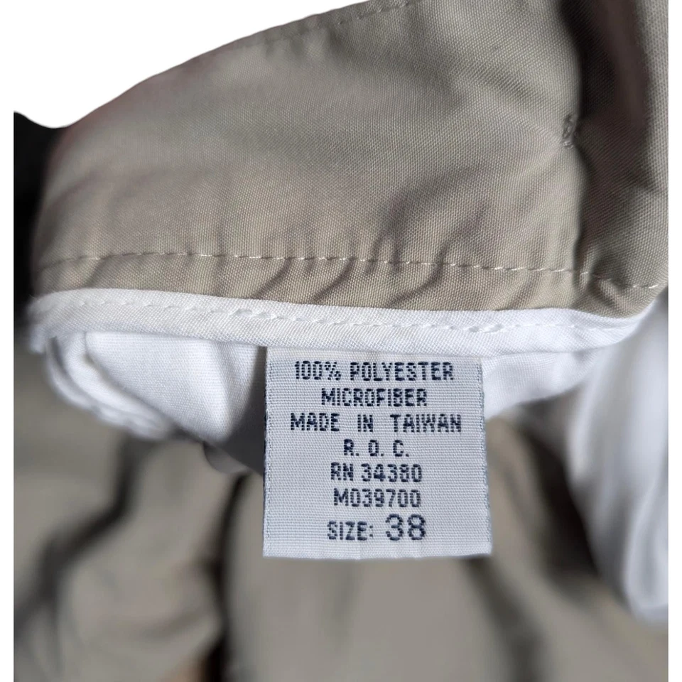 Pantalones Cortos Weekender Para Hombre 38 Frontales Planos Microfibra Plisados Bolsillos Informales Exterior Foto 4 de 4