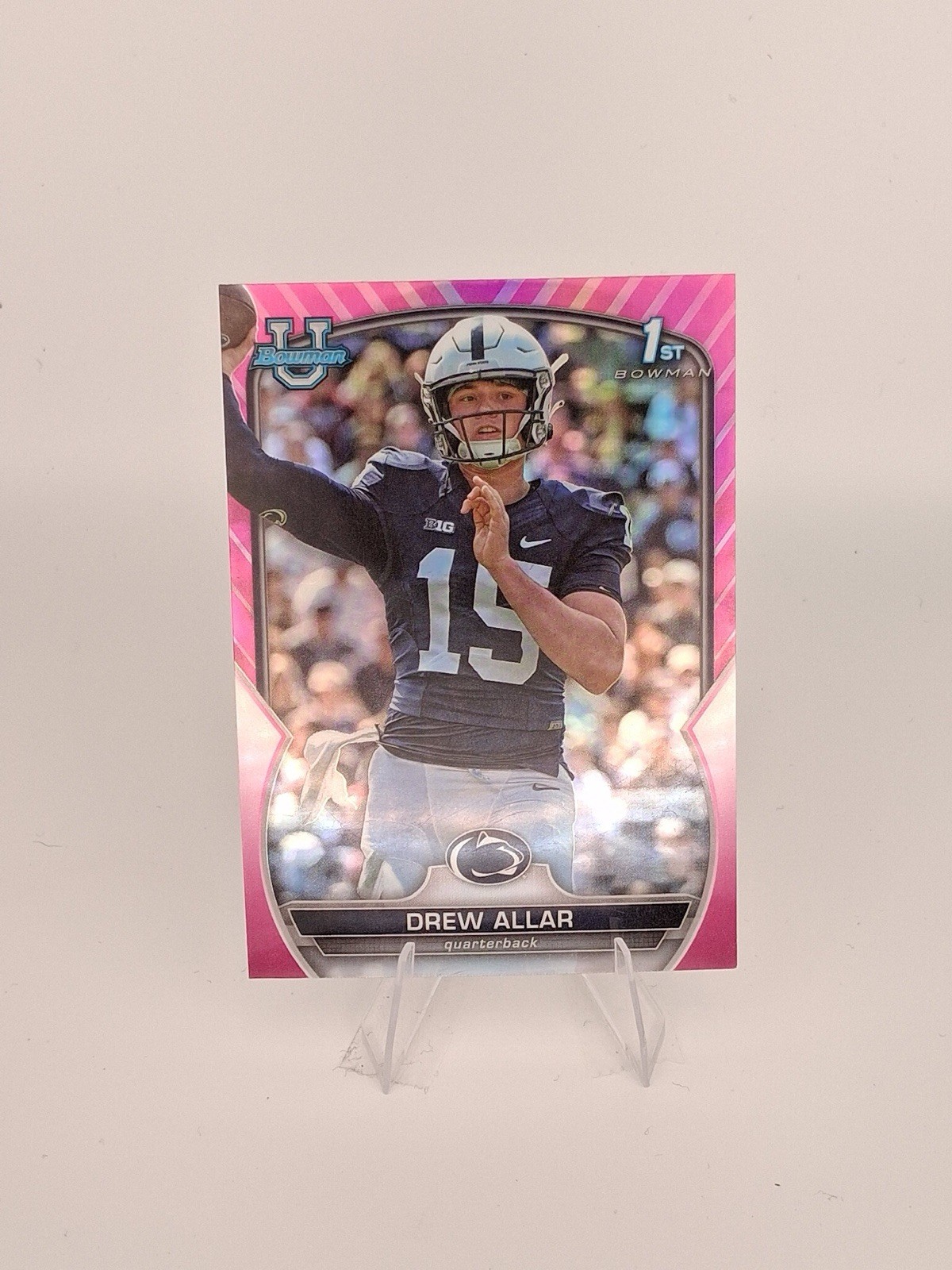 2022 Topps Chrome Bowman U Drew Allar Pink Refractor 1st Bowman