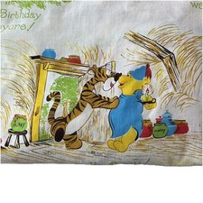 Vtg Winnie The Pooh  Friends Perma-Prest Sears Crib Toddler Fitted Sheet 42x54